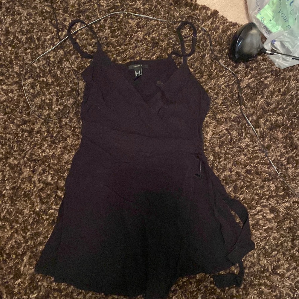 black romper looks like dress from front
